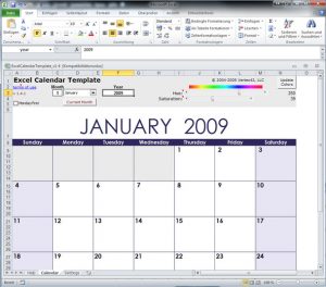 Excel-Kalender